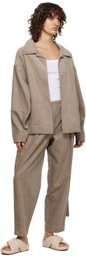 Deiji Studios Taupe 'The Drawcord' Lounge Pants