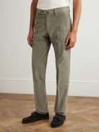 Incotex - Straight-Leg Cotton-Blend Corduroy Trousers - Green