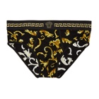 Versace Underwear Black Barocco Briefs