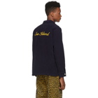 Noah NYC Navy Moleskin Sea Island Smock Shirt