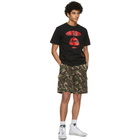 AAPE by A Bathing Ape Black and Red Camo Logo T-Shirt