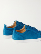 Christian Louboutin - Louis Junior Spikes Cap-Toe Suede Sneakers - Blue