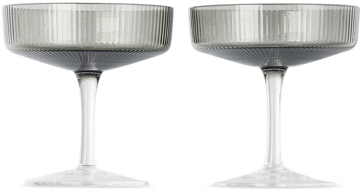 Photo: ferm LIVING Gray Ripple Champagne Glass Set