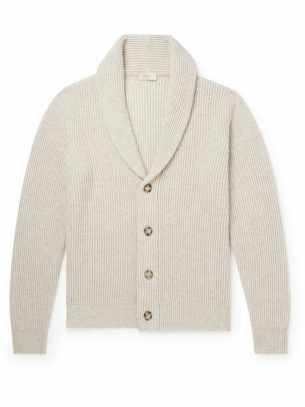 Photo: Altea - Ribbed Wool and Cashmere-Blend Cardigan - Neutrals