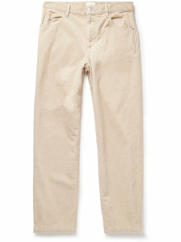 Photo: Marant - Jorje Wide-Leg Cotton and Linen-Blend Corduroy Trousers - Neutrals