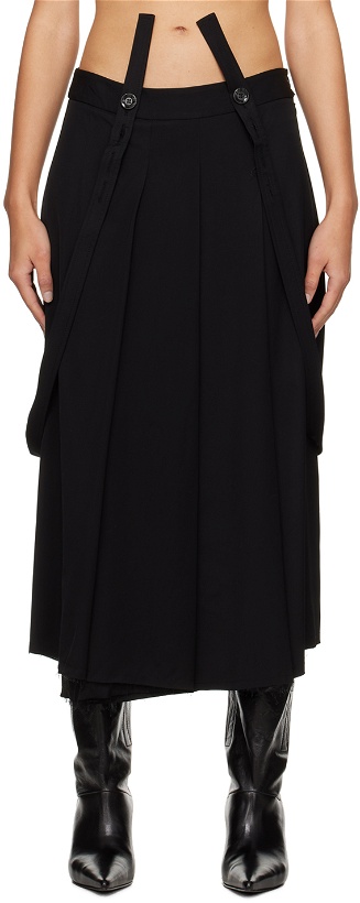 Photo: Song for the Mute Black Pleated Midi Skirt