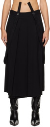 Song for the Mute Black Pleated Midi Skirt