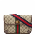 Gucci Men's Ophidia GG Monogram Belt Bag in Beige