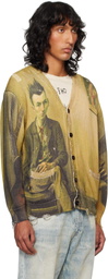 R13 Green Printed Boyfriend Cardigan