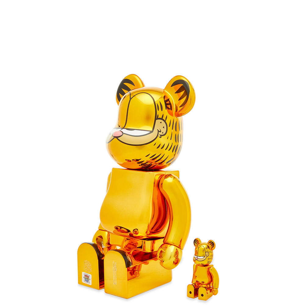 Medicom Garfield Gold Chrome Be@Rbrick 100% & 400% in Multi 100