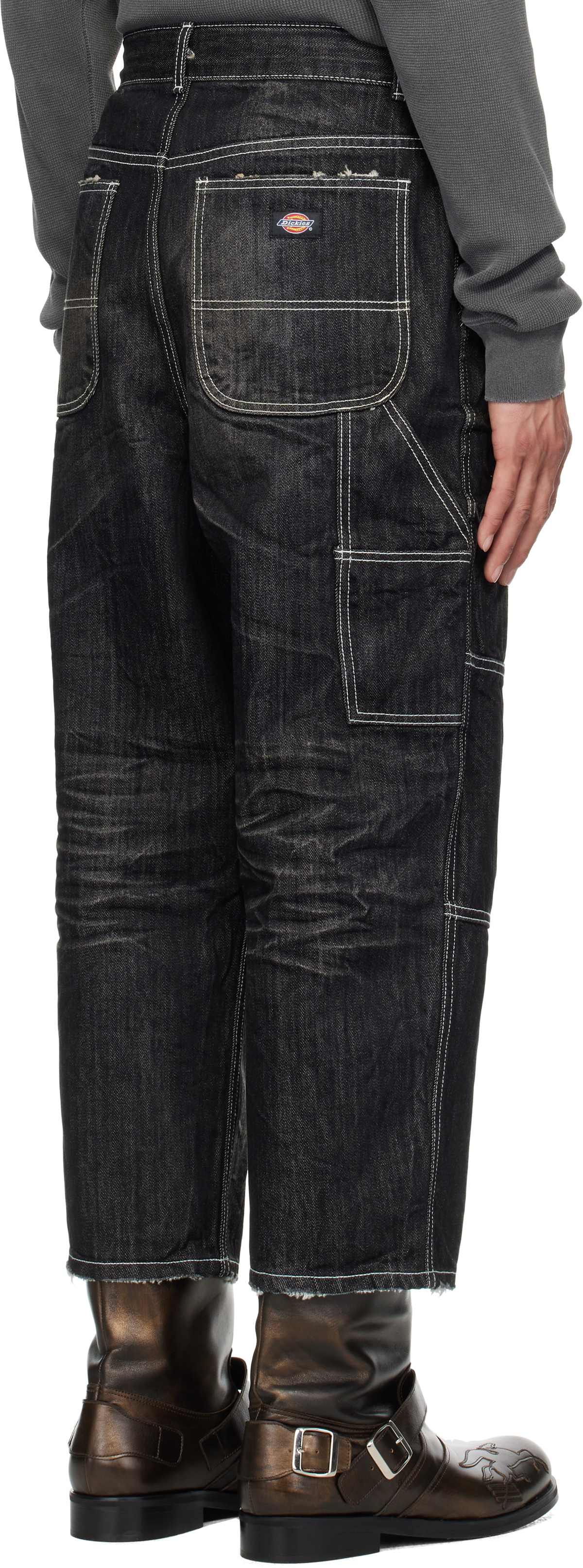 Thug Club Black Dickies Edition Double Knee Jeans