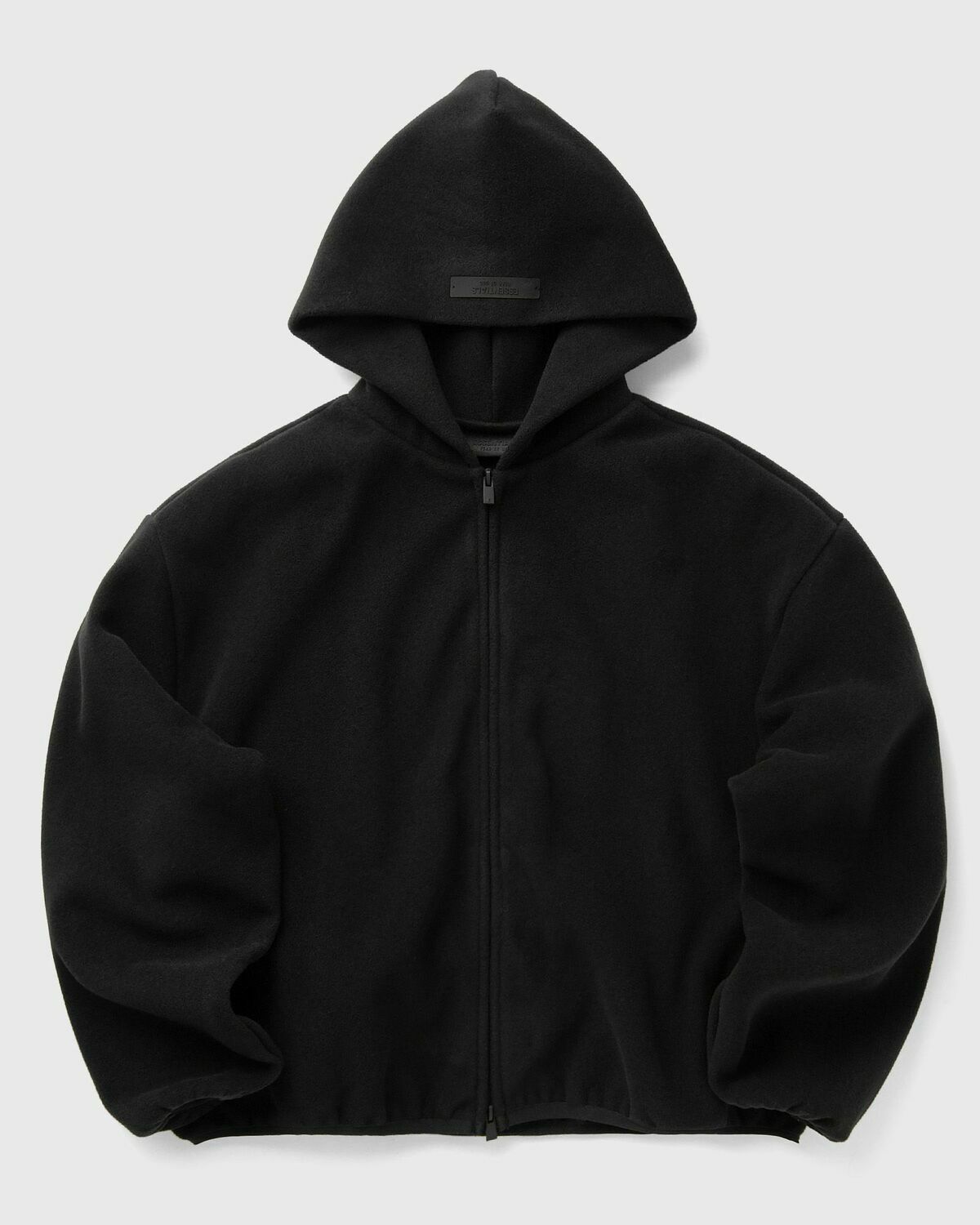 Fear of God Essentials BRUSHED HOODED BOMBER Black Womens Sweatshirt