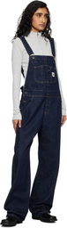Carhartt Work In Progress Navy Bib Straight Denim Overalls