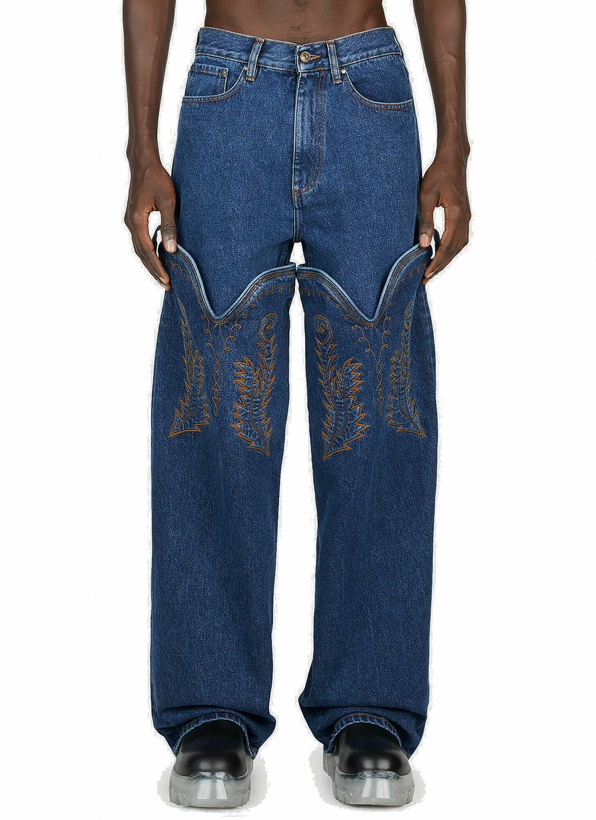 Photo: Y/Project - Cowboy Cuff Jeans in Blue