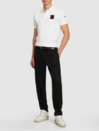 MONCLER - Logo Cotton Piquet Polo Shirt