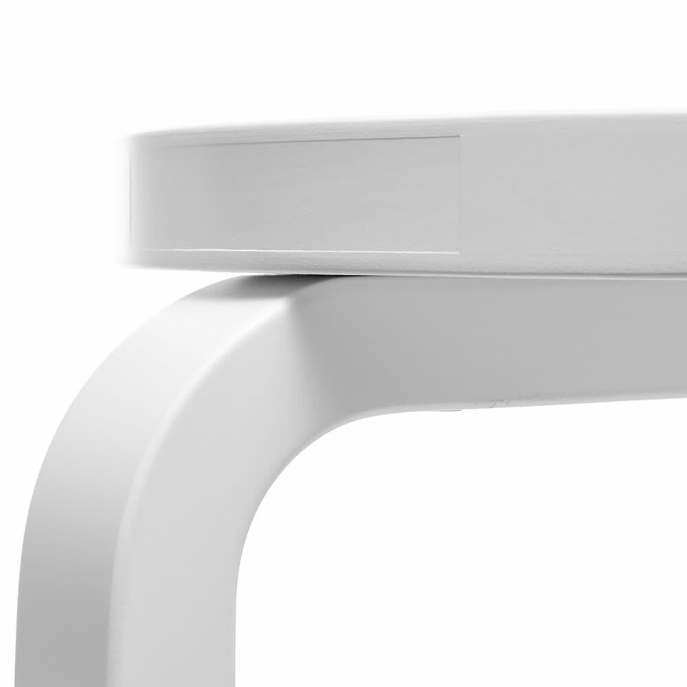 Artek Alvar Aalto 1933 Stool 60 in White Lacquer