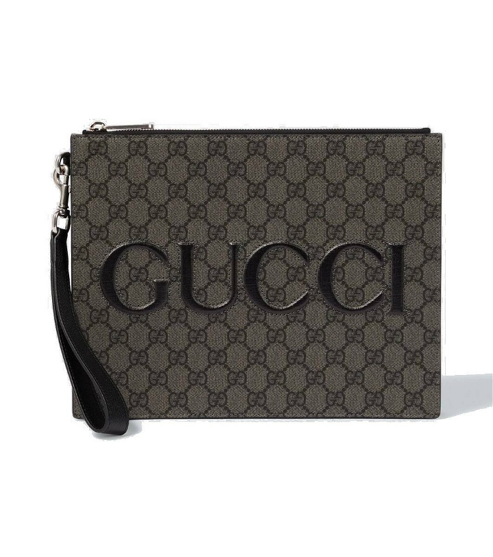 Photo: Gucci Gucci GG canvas pouch with strap