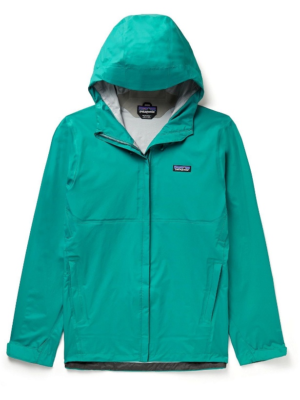 Photo: Patagonia - Torrentshell 3L Recycled H2No Performance Standard Ripstop Hooded Jacket - Green