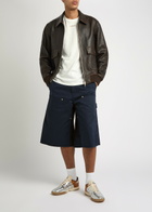 Wales Bonner Kingston Twill Shorts Navy