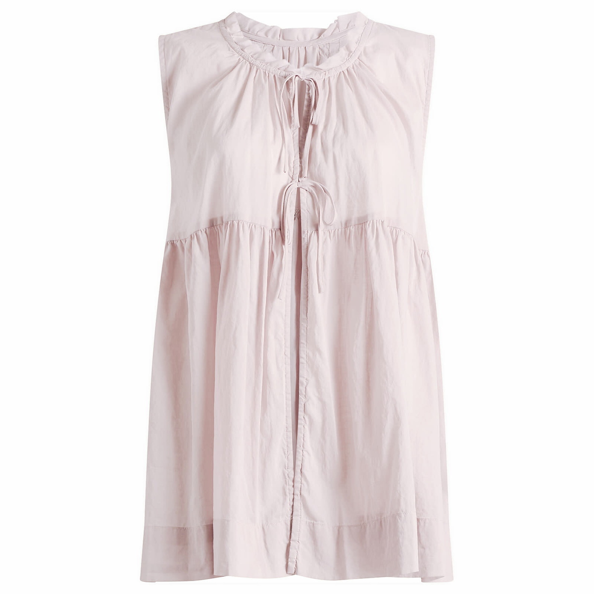 Beams Boy Women's Reversible Gathered Vest Top in Dusty Pink