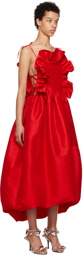 Kika Vargas SSENSE Exclusive Red Ramya Midi Dress