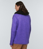 Marni - Faux fur-trimmed cardigan