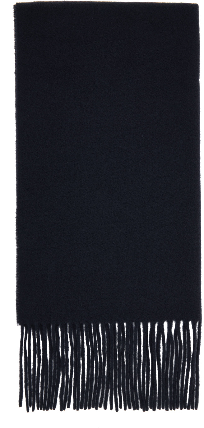 Jacquemus Navy Fringed Scarf Jacquemus