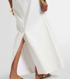 Adriana Degreas Cotton-blend maxi skirt