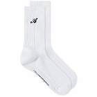 Axel Arigato Men's Signature Sport Sock in White
