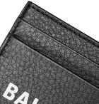 Balenciaga - Logo-Print Textured-Leather Cardholder - Men - Black