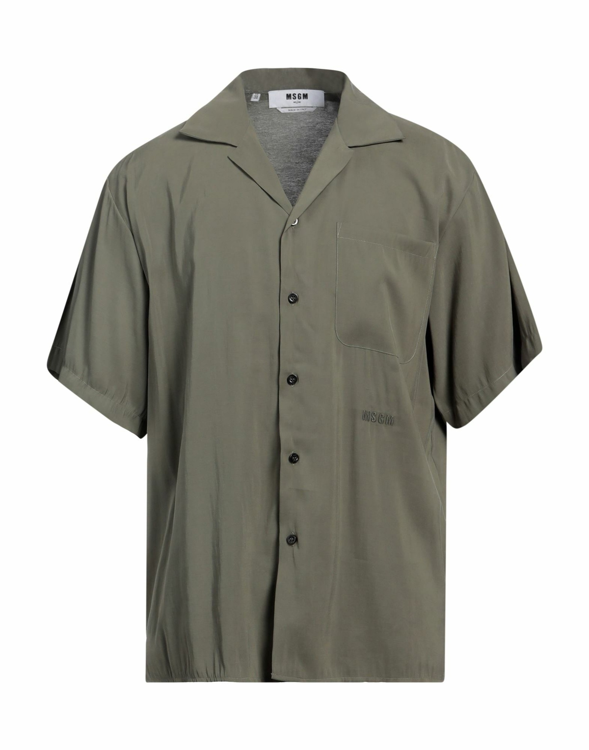 Msgm Mens Shirt Military in Green