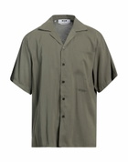 Msgm Mens Shirt Military in Green