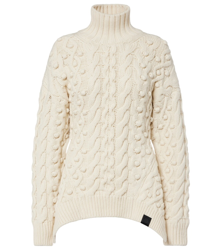 Photo: Stella McCartney Cable-knit draped wool turtleneck sweater