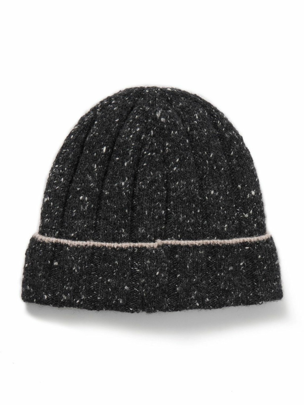Photo: Brunello Cucinelli - Ribbed Cashmere Beanie - Gray