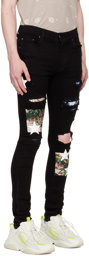 AMIRI Black Hawaiian Star Patch Jeans