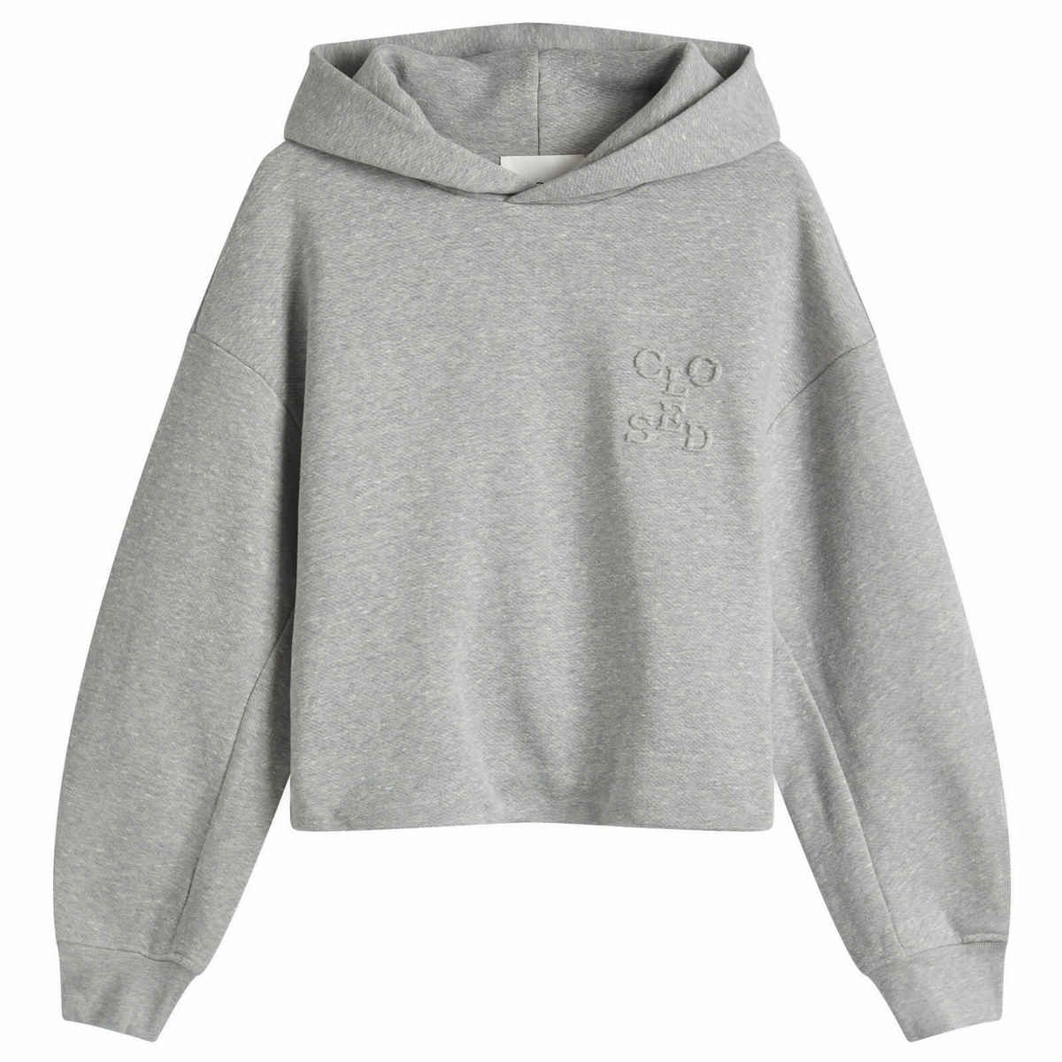 Closed Women's Folded Hem Hoodie in Light Grey Melange