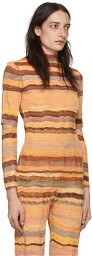 PERVERZE Orange Cotton Sweater