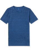 120% - Linen-Jersey T-Shirt - Blue