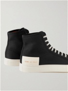 Common Projects - Tournament Leather-Trimmed Recycled Nylon High-Top Sneakers - Black