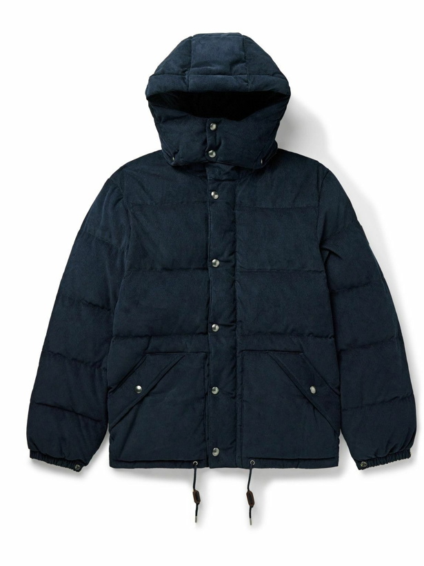 Photo: Polo Ralph Lauren - Boulder Quilted Cotton-Corduroy Hooded Down Jacket - Blue