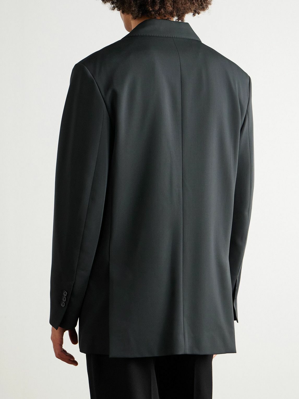 AMI PARIS - Wool-Tricotine Blazer - Black