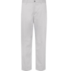 Club Monaco - Light-Grey Uniform Slim-Fit Cropped Cotton-Blend Twill Trousers - Blue