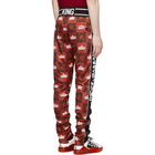 Dolce and Gabbana Red Crown Logo Lounge Pants