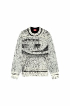 Diesel Sweatshirt with cracked coating - Sweaters Mens in Multicolor