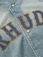 Rhude - Logo-Appliquéd Denim Shirt - Blue