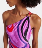 Pucci Marmo one-shoulder swimsuit