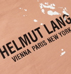 Helmut Lang - Printed Logo-Embroidered Fleece-Back Cotton-Jersey Hoodie - Brown