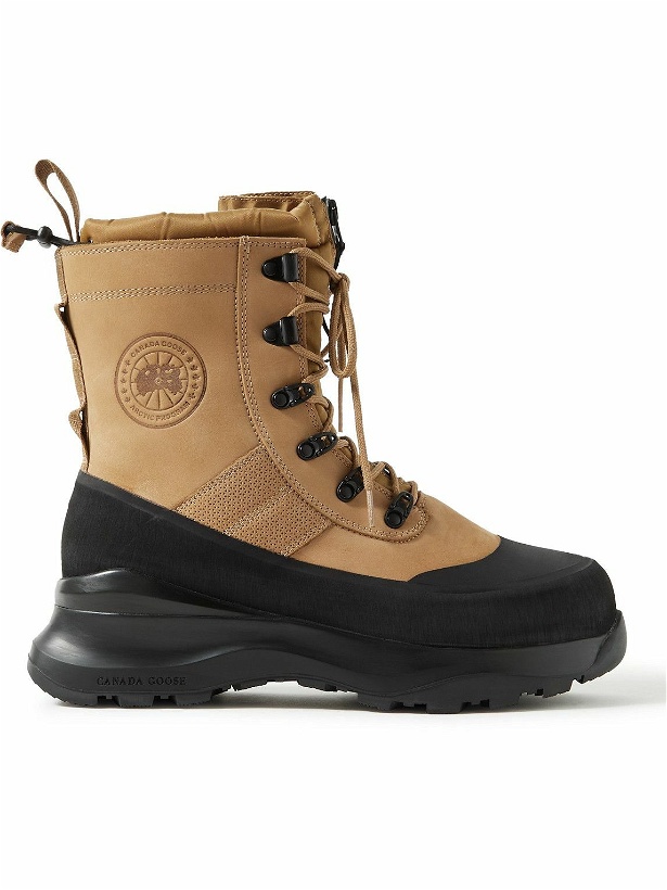 Photo: Canada Goose - Armstrong Rubber-Trimmed Nubuck Boots - Brown