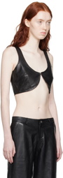 Miaou Black Juliet Leather Vest