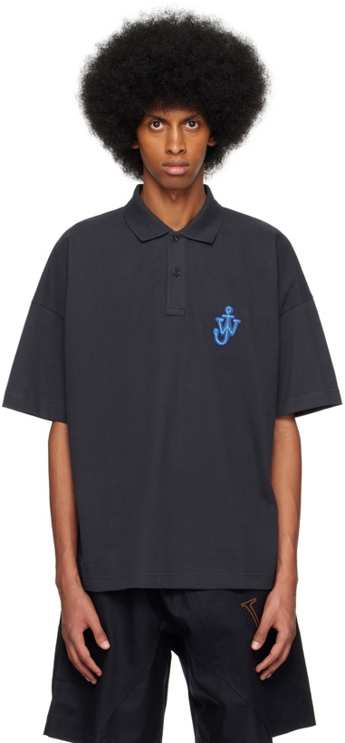 Photo: JW Anderson Navy Anchor Patch Polo